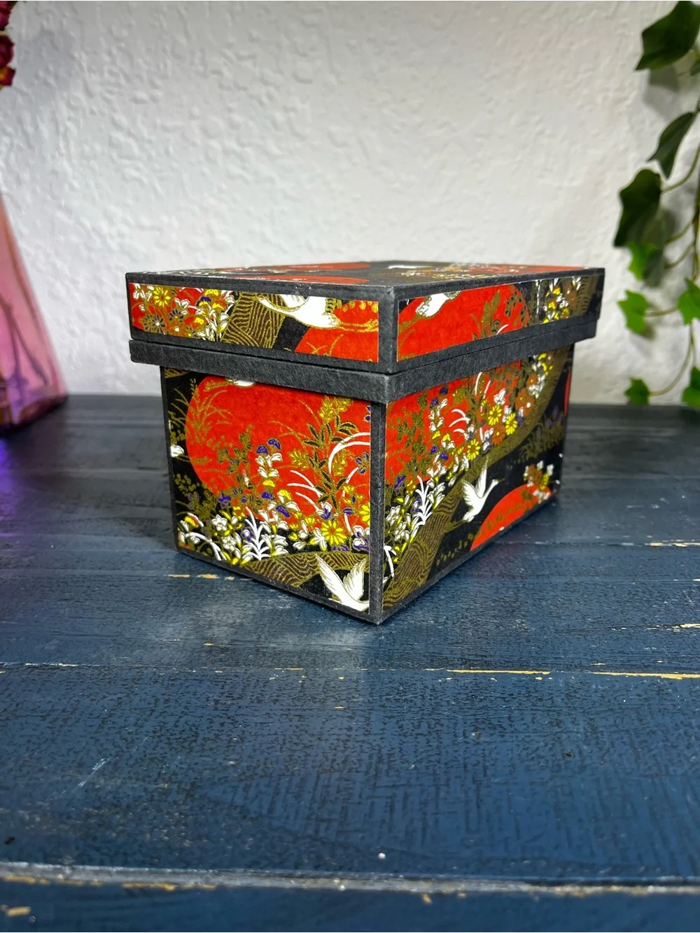 Vintage Jan McGregor Studios Handcrafted Washi Paper Tea Box